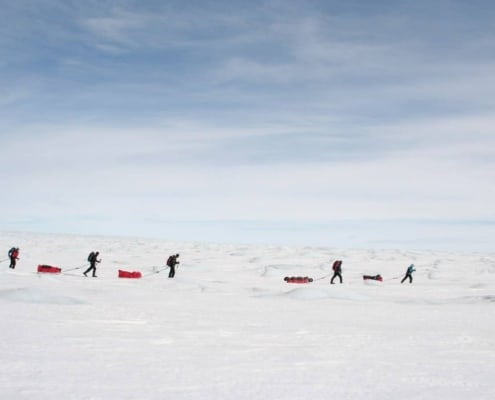 Expedition during the Greenland crossing