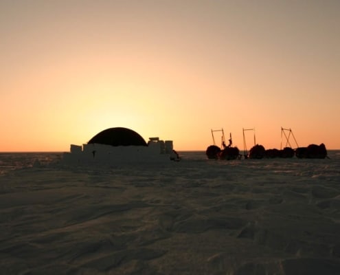 Our Shelter: The Hilleberg Keron 4 GT 4 Tent in the Snow During Sunset
