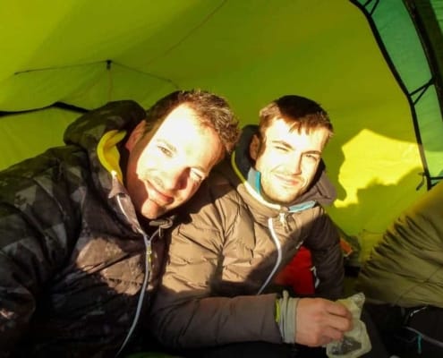 Remco Geerding en Luuk van Houdt in Noorwegen