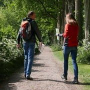Walking During the Map and Compass Workshop Experience an adventure with our map and compass workshop! Walk through a shady forest, surrounded by greenery. Learn to navigate with a backpack on your back and map in hand. Perfect for adventurers who love nature!