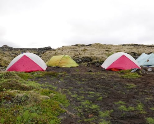 Wildkamperen op IJsland in een tent