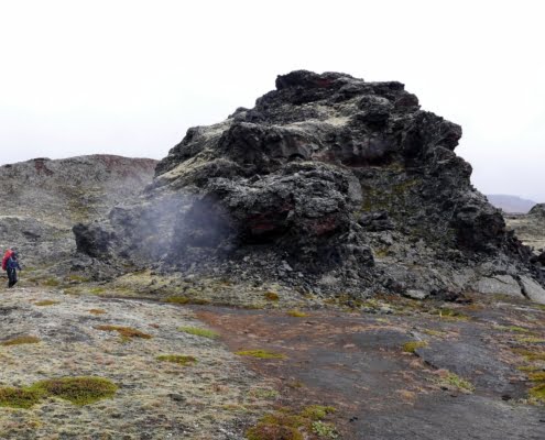 Lava formaties bij de Krafla lava velden