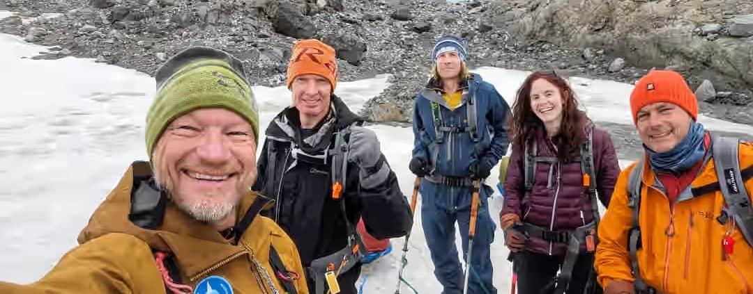 Team Arctic Adventure op de ijskap